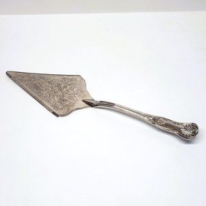 Kings Sheffield Silverplate Serrated Pie Slice Cake Pastry Server Ornate 12"